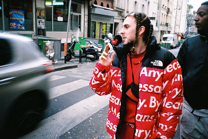 north face x supreme by any means necessary